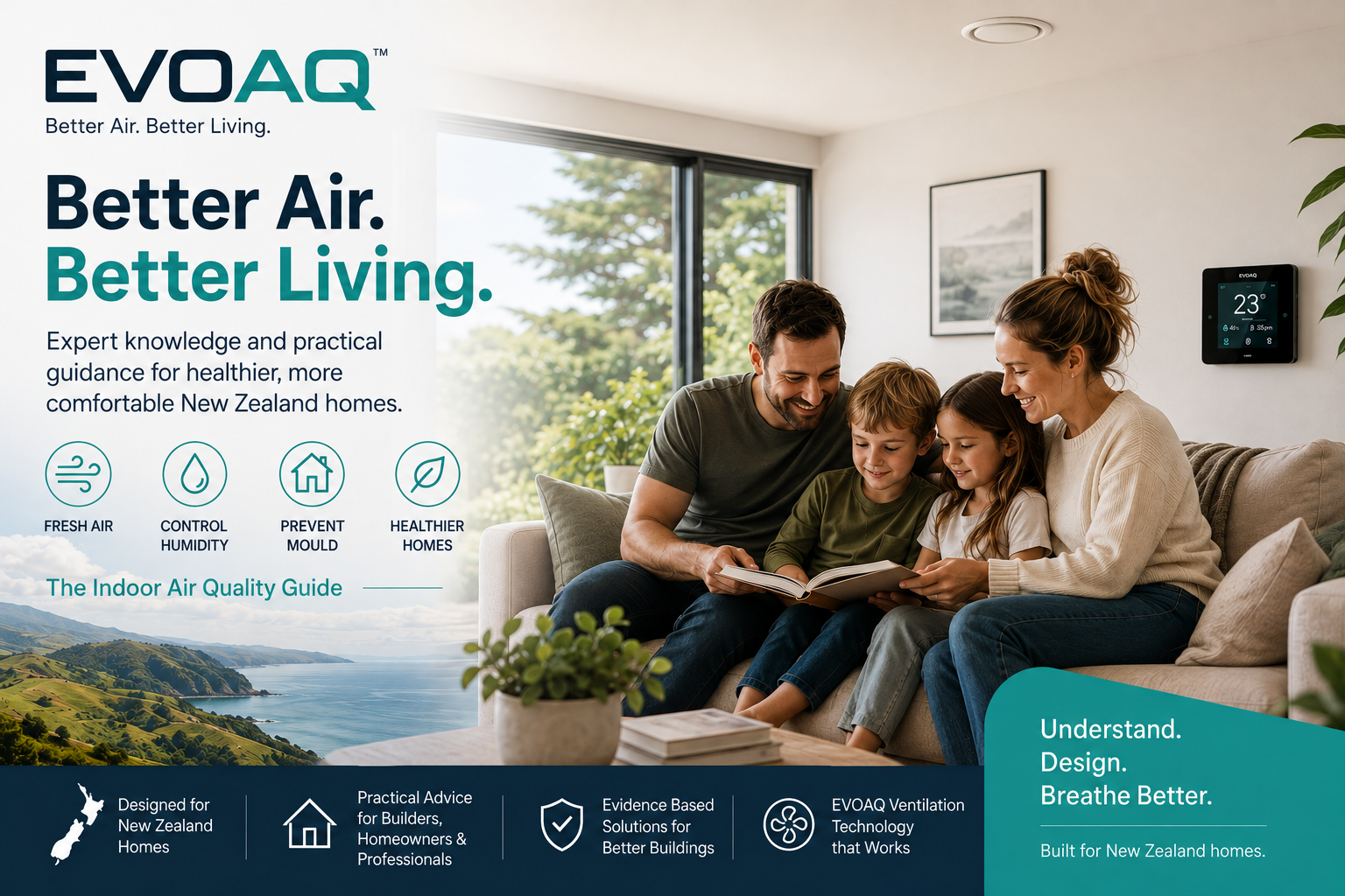 EVOAQ intelligent ventilation system in a New Zealand home